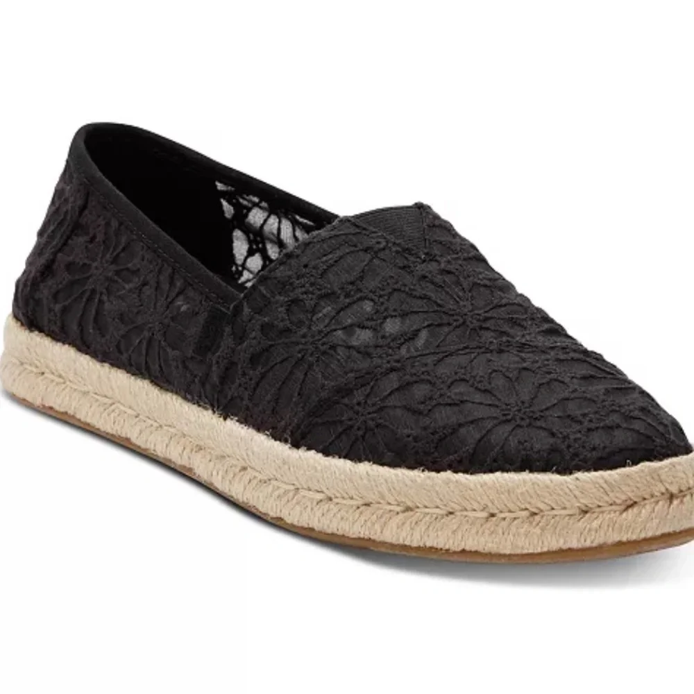 Toms - Women's Alpargata Rope 2.0 Espadrille Slip-On Flats black size 6